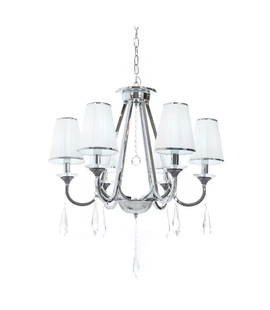 Подвесная люстра Lumina Deco Milesia LDP 8926-6 WT+CHR