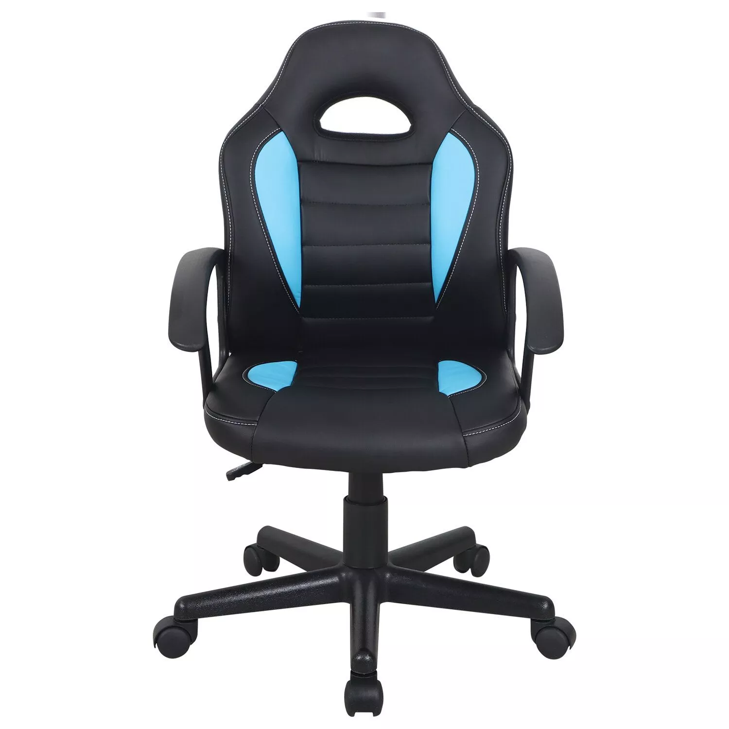 Кресло компьютерное BRABIX Spark GM-201 черный голубой 532505