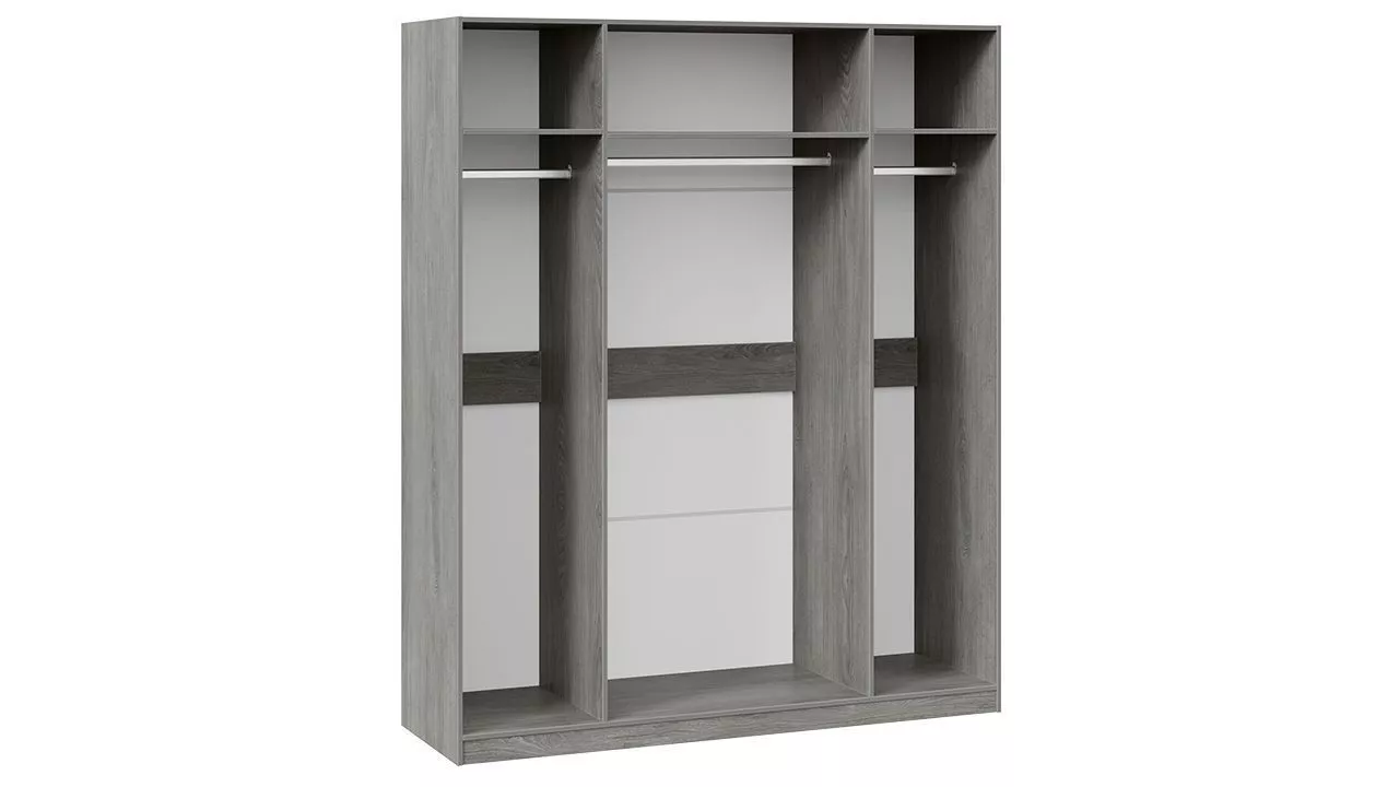 Шкаф для одежды с зеркальными дверями дуб гамильтон Эмбер СМ-348.07.023