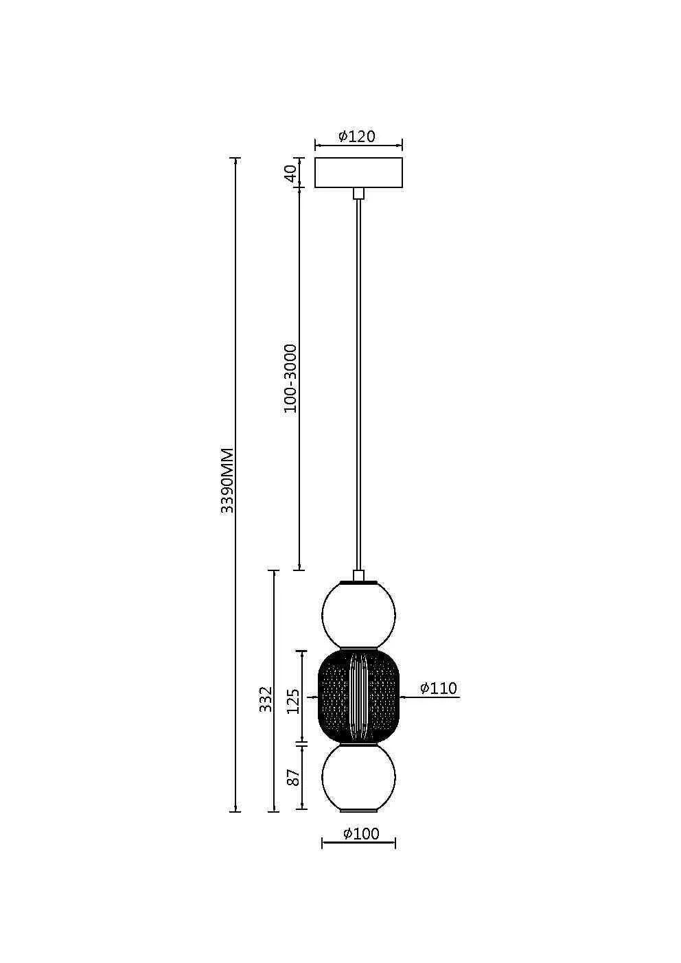 Подвесной светильник Maytoni Drop MOD273PL-L16G3K