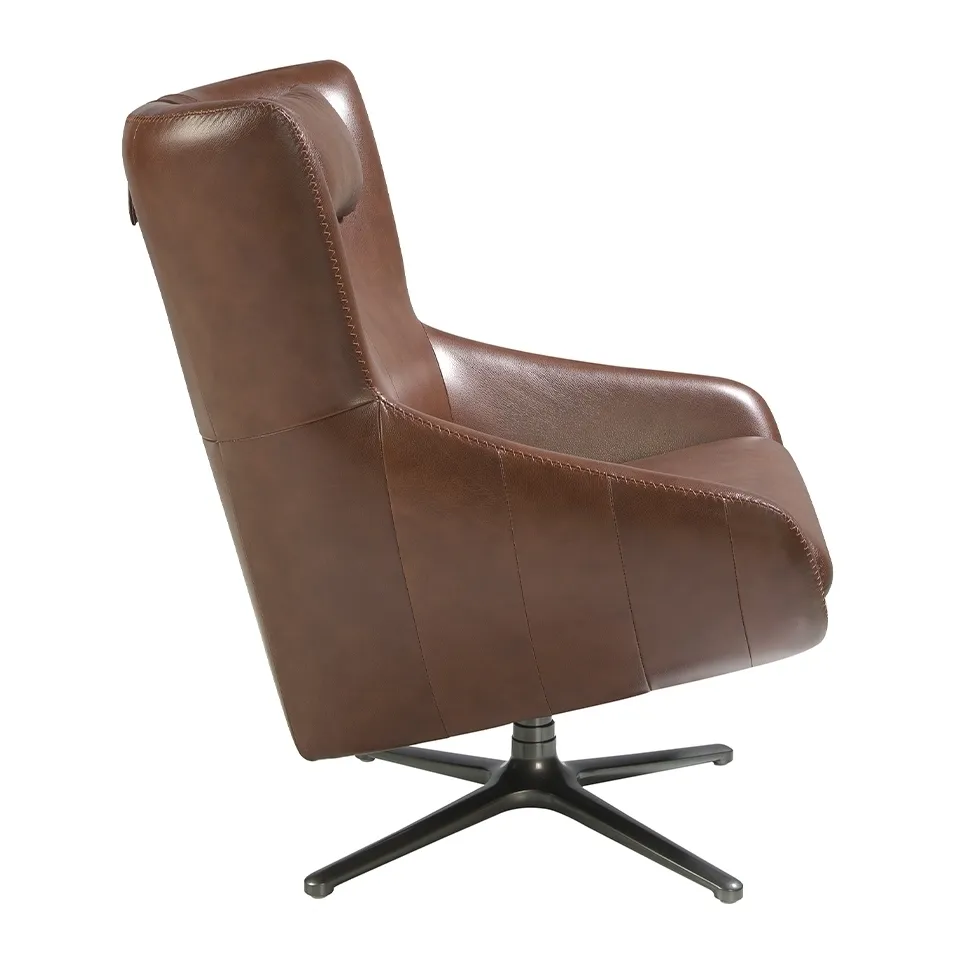 Поворотное кресло Angel Cerda A1001 5089-M1595 с кожаной обивкой