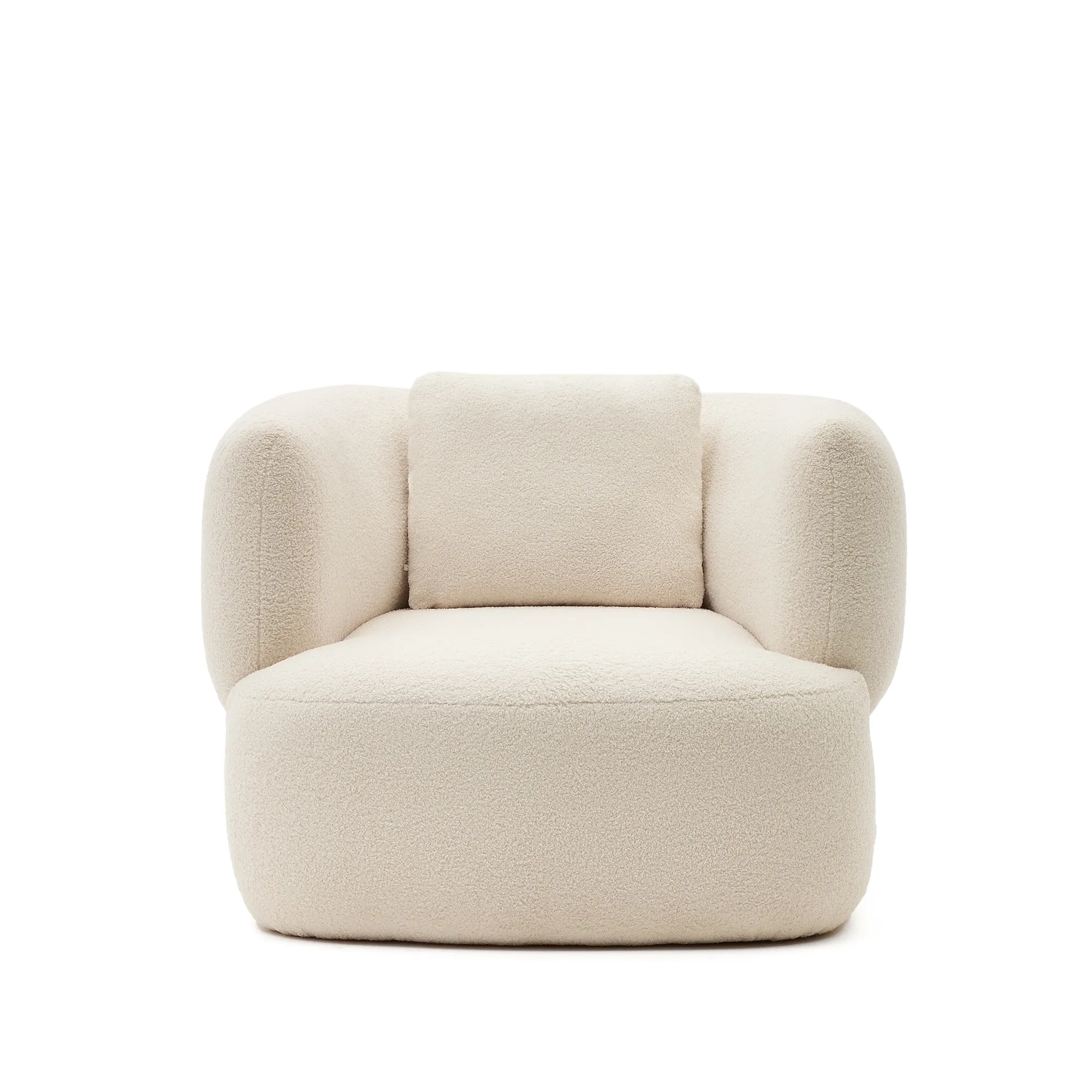 Поворотное кресло La Forma Martina белоснежное с подушкой 190127