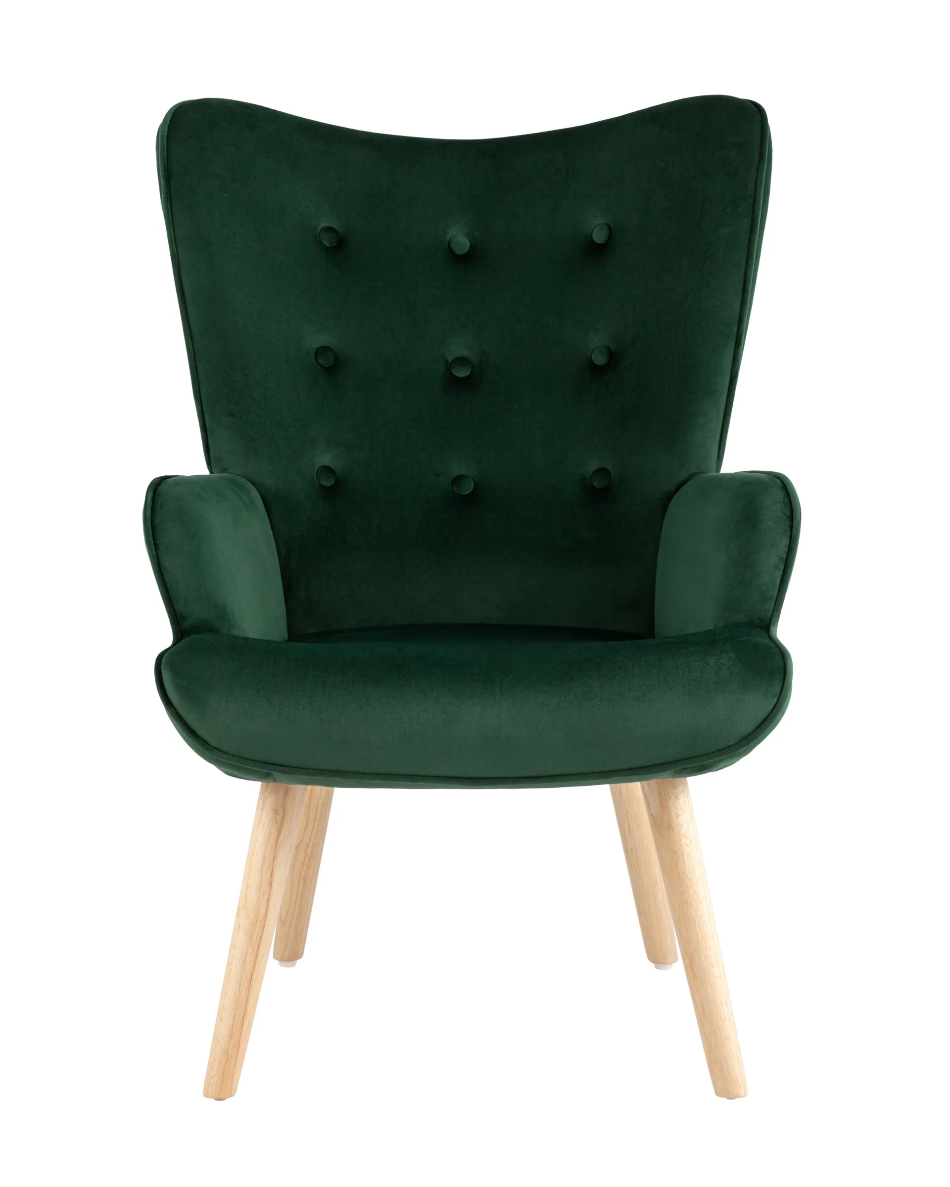 Кресло Хью велюр темно-зеленый