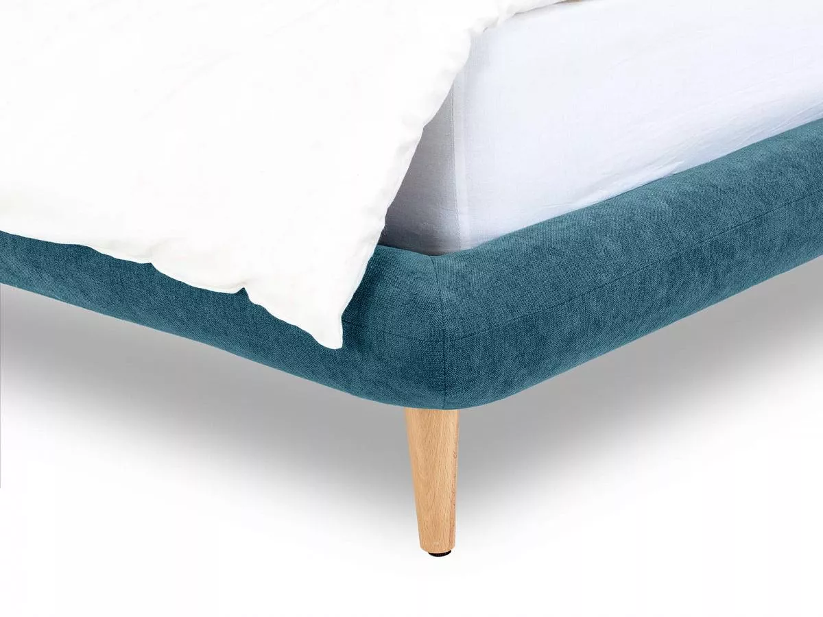 Кровать с мягким изголовьем Loa 160x200 бирюзовый 468016
