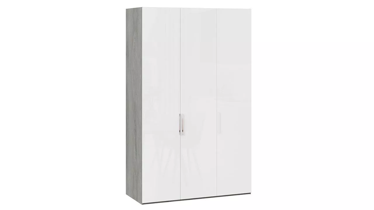 Шкаф для одежды дуб гамильтон белый глянец Эмбер СМ-348.07.008