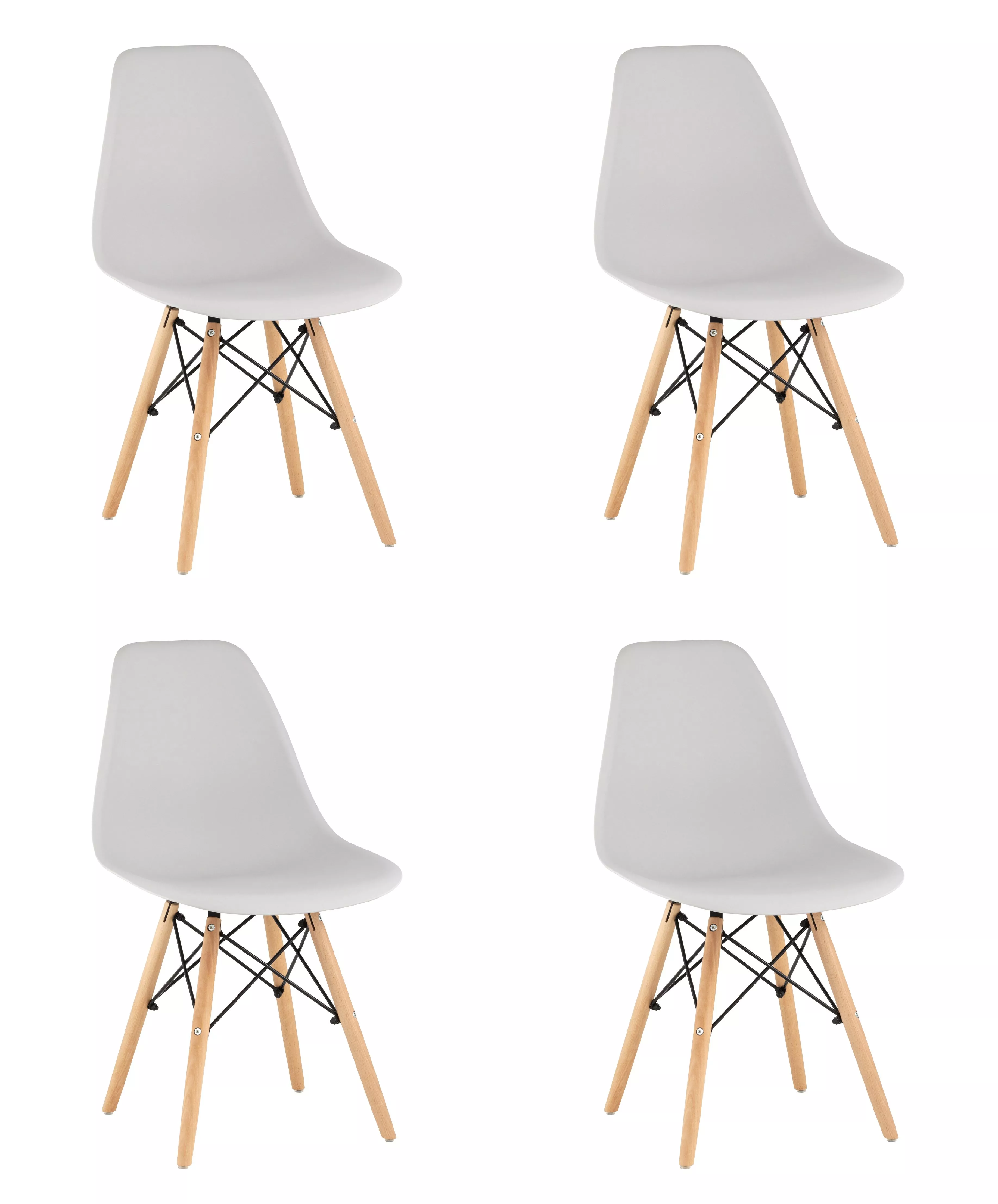 Комплект стульев Style DSW светло-серый x 4