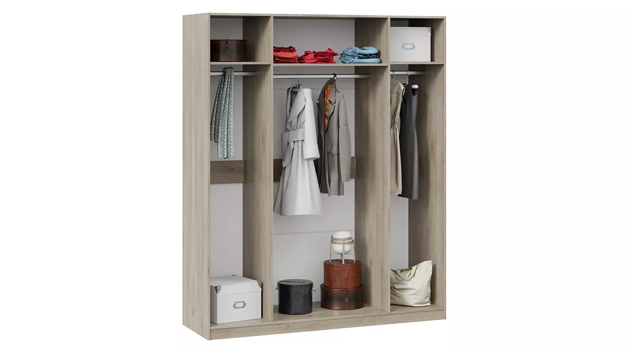 Шкаф для одежды с 4 дверьми баттл рок серый глянец Эмбер СМ-348.07.018