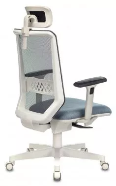 Кресло руководителя Бюрократ EXPERT 38-405 серый сиденье голубой