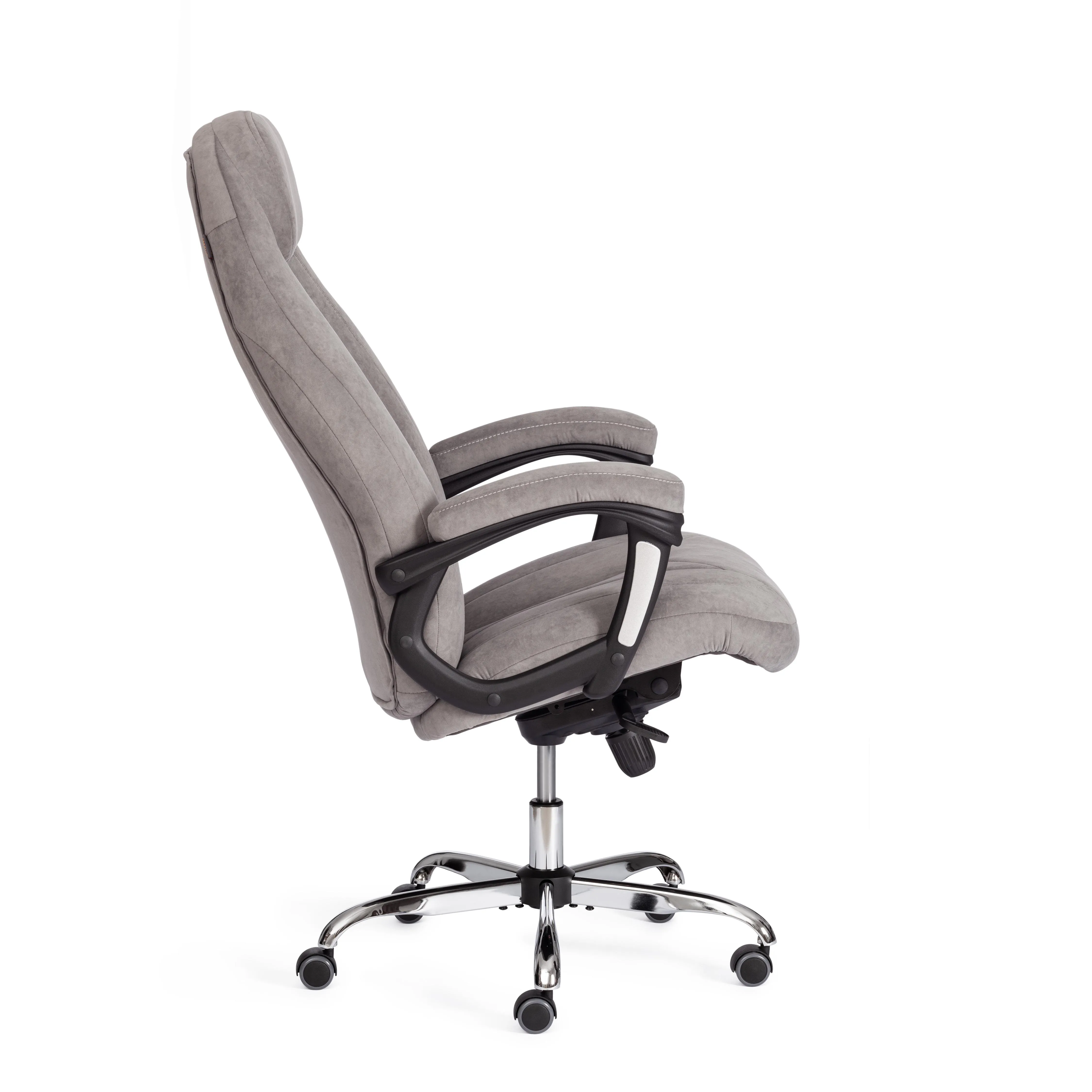 Кресло руководителя BOSS Lux флок серый