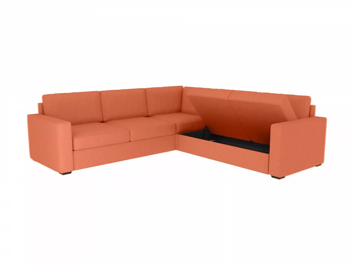 Большой угловой диван Peterhof П3 оранжевый 341913