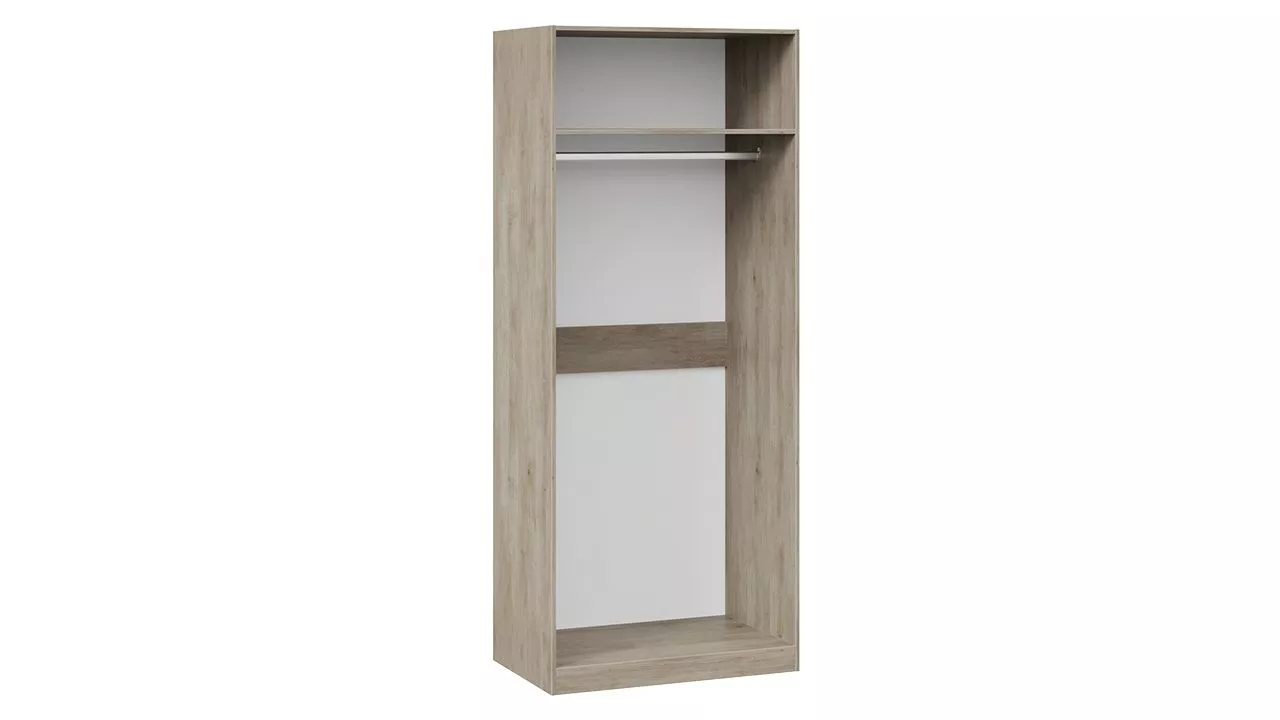 Шкаф для одежды с зеркальной дверью левый баттл рок серый глянец Эмбер СМ-348.07.005 L