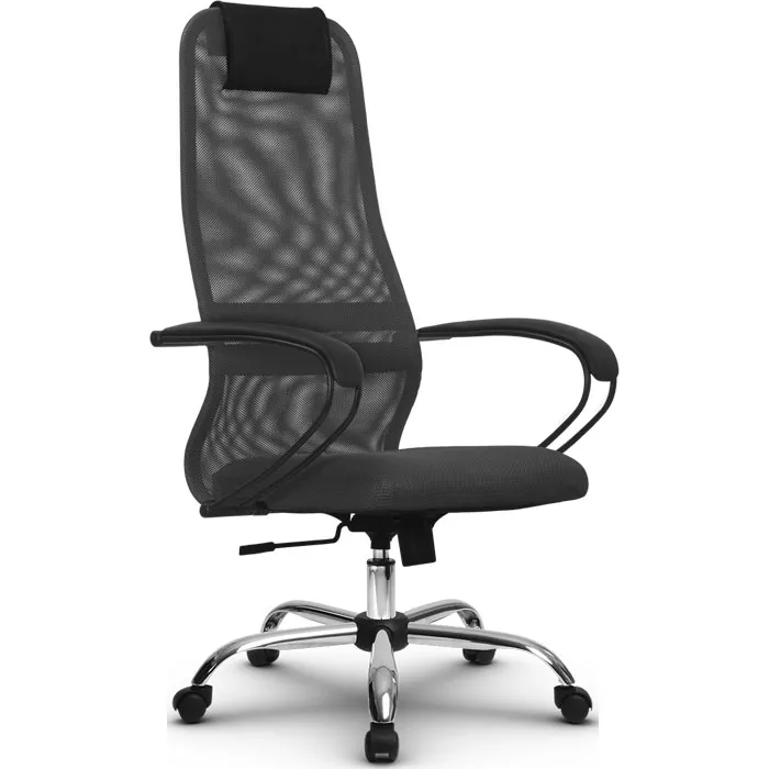 Кресло компьютерное SU-BК130-8 Ch Темно-серый / темно-серый