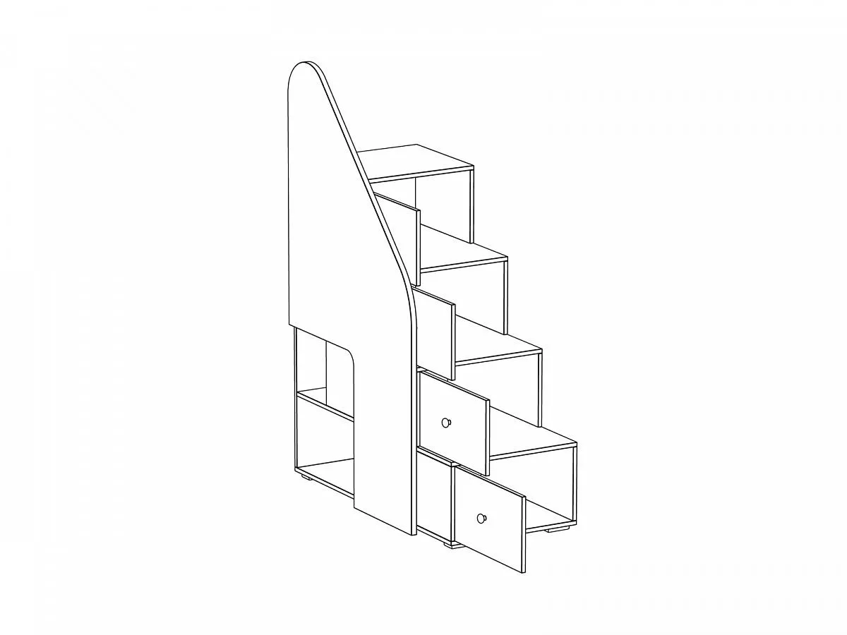 Лестница-комод с ограждением Play 331670