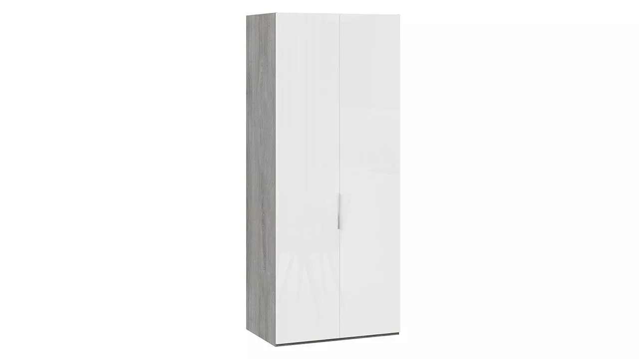 Шкаф для одежды дуб гамильтон белый глянец Эмбер СМ-348.07.003