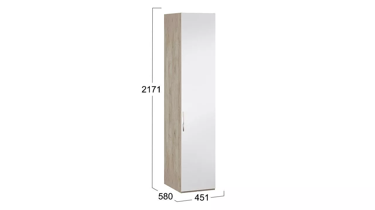 Шкаф для белья с зеркальной дверью правый баттл рок Эмбер СМ-348.07.002 R