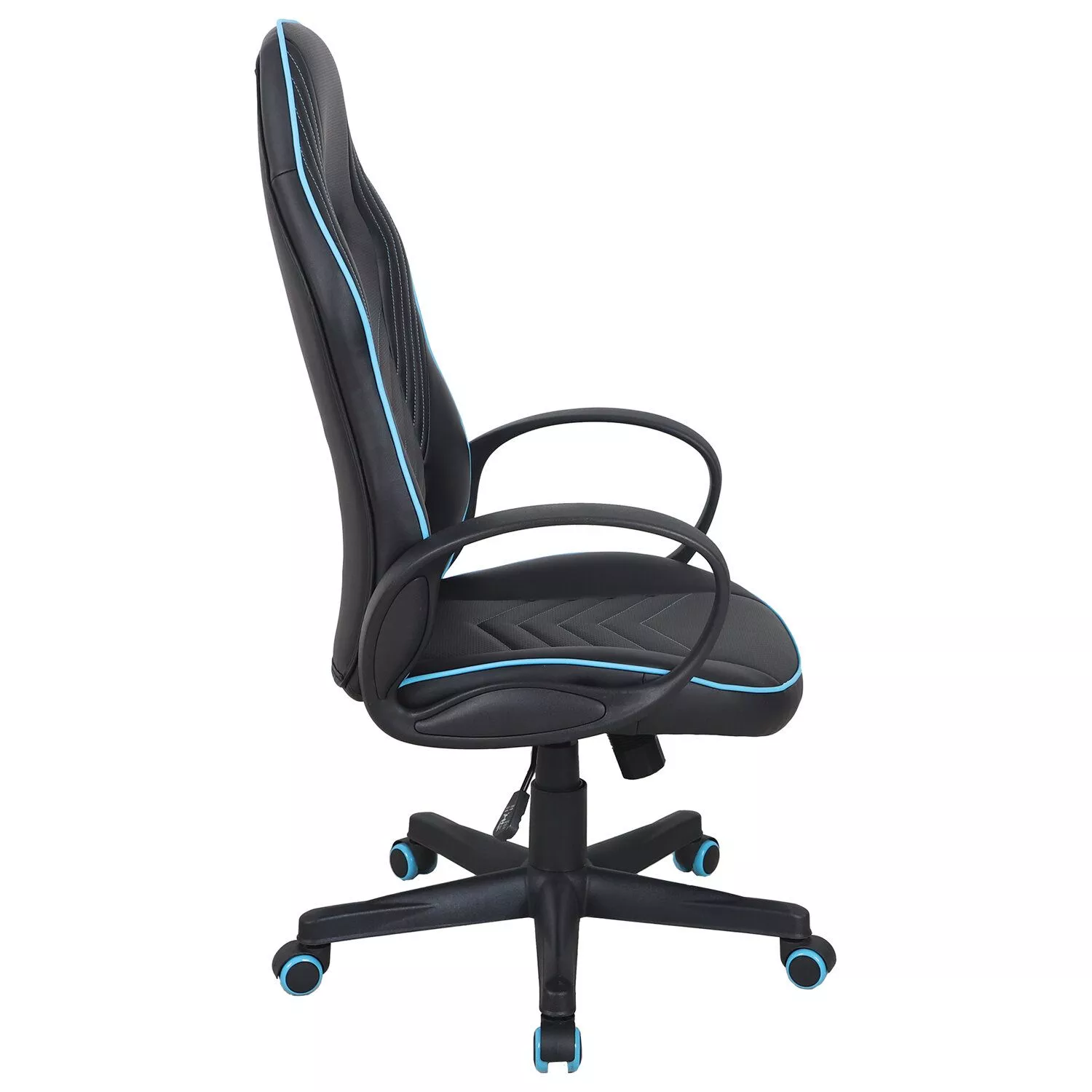 Кресло компьютерное BRABIX Flame GM-004 черный голубой 532498
