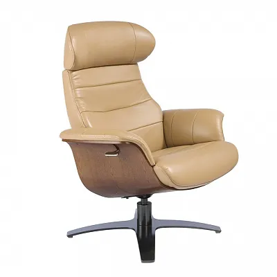 Поворотное кресло Angel Cerda A928 5087-M5668 с обивкой из песочной кожи