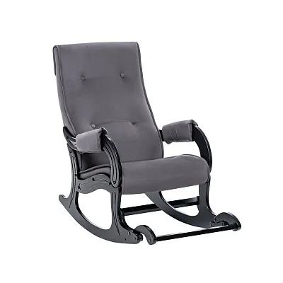 Кресло-качалка Модель 707 Венге, ткань V32 серый