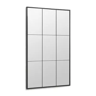 Зеркало La Forma Ulrica черный металл 100 x 160 см