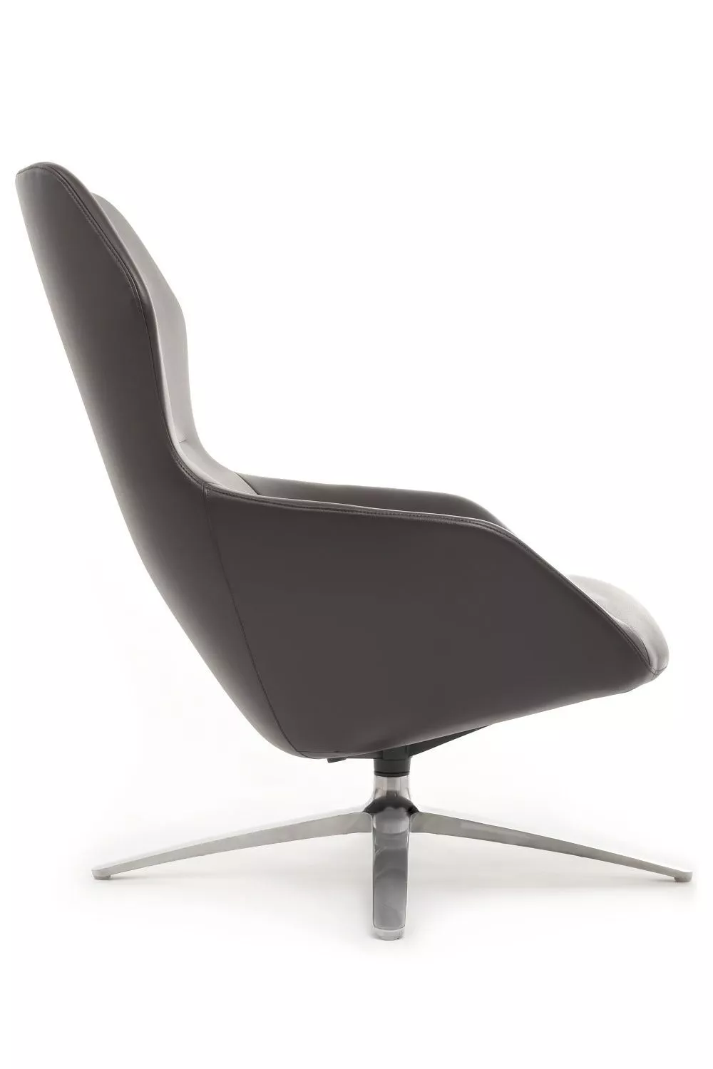 Кресло RIVA DESIGN Кресло Selin F1705 + оттоманка (кожа) темно-коричневый
