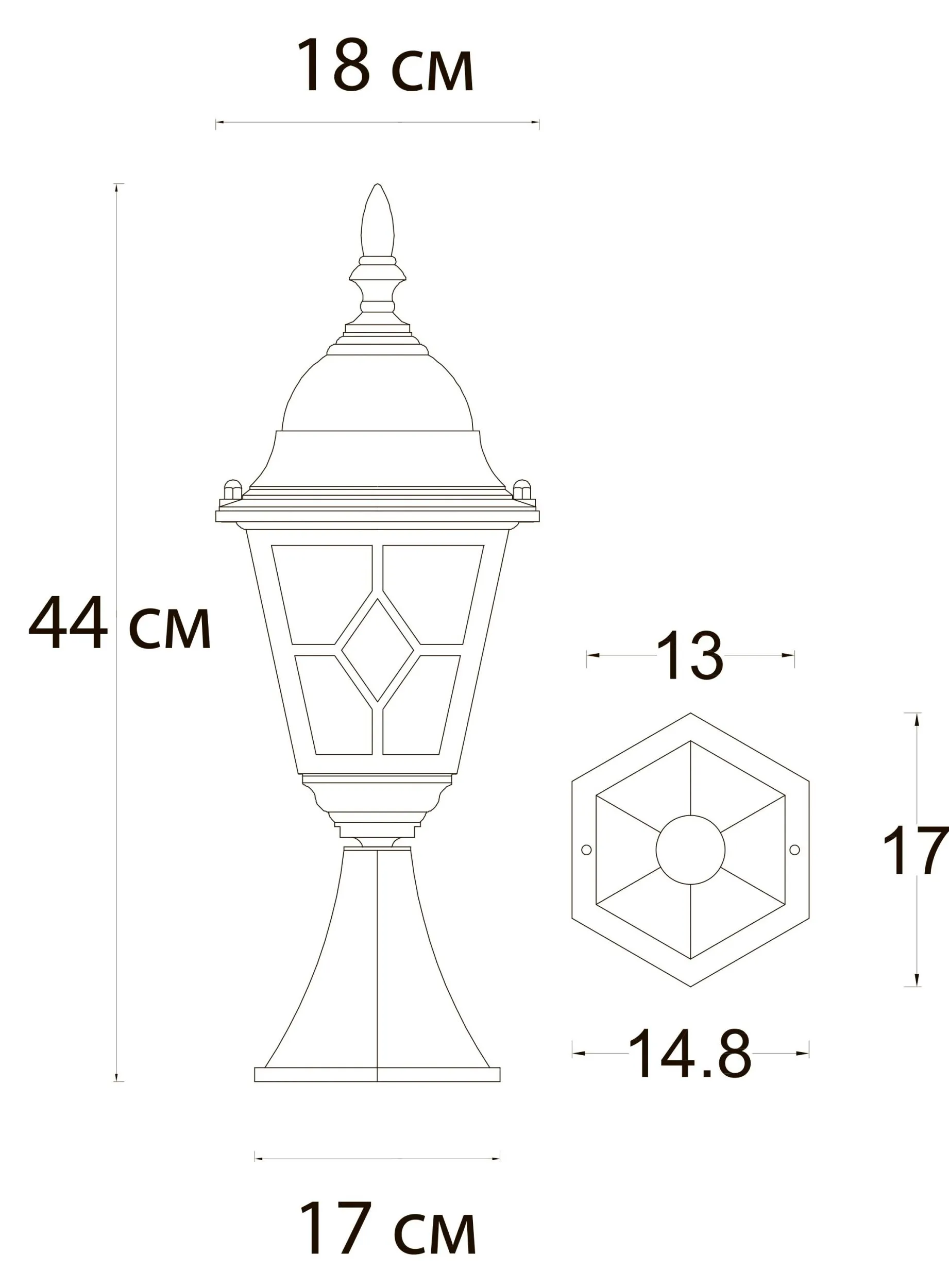 Садово-парковый фонарь ARTE LAMP MADRID A1541FN-1BN