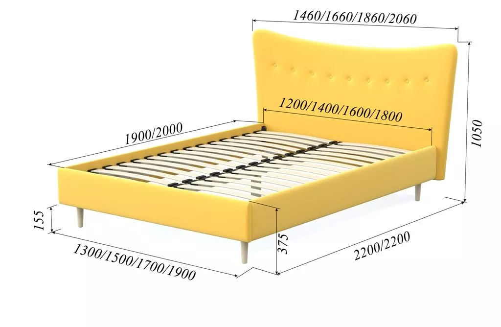 Кровать Финна сосна 140х200
