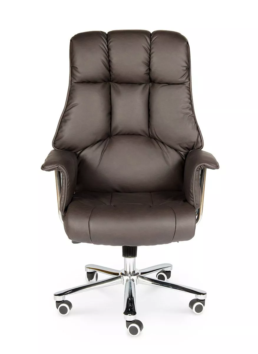 Кресло руководителя Президент темно-коричневая экокожа H-1133-322 NORDEN