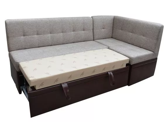 Кухонный диван КУ 23 со спальным местом и боковым коробом (правый)