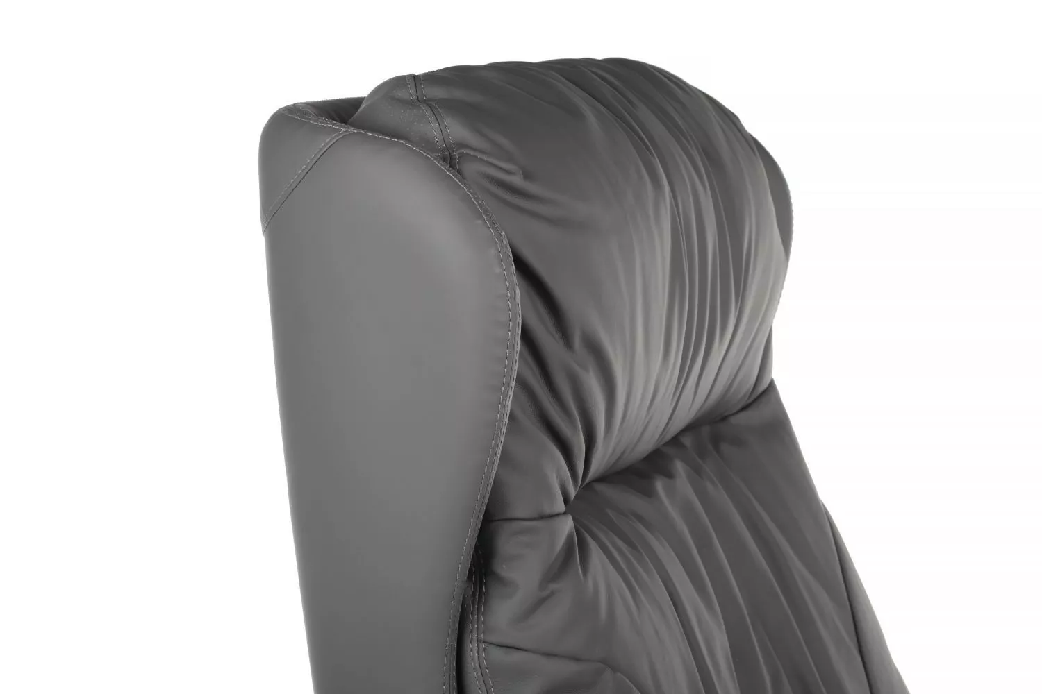 Кресло руководителя из натуральной кожи RIVA DESIGN Leonardo A355 серый