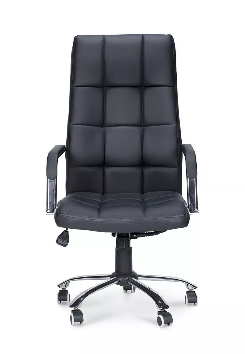 Кресло офисное Римини хром черная экокожа H-1702-70 NORDEN