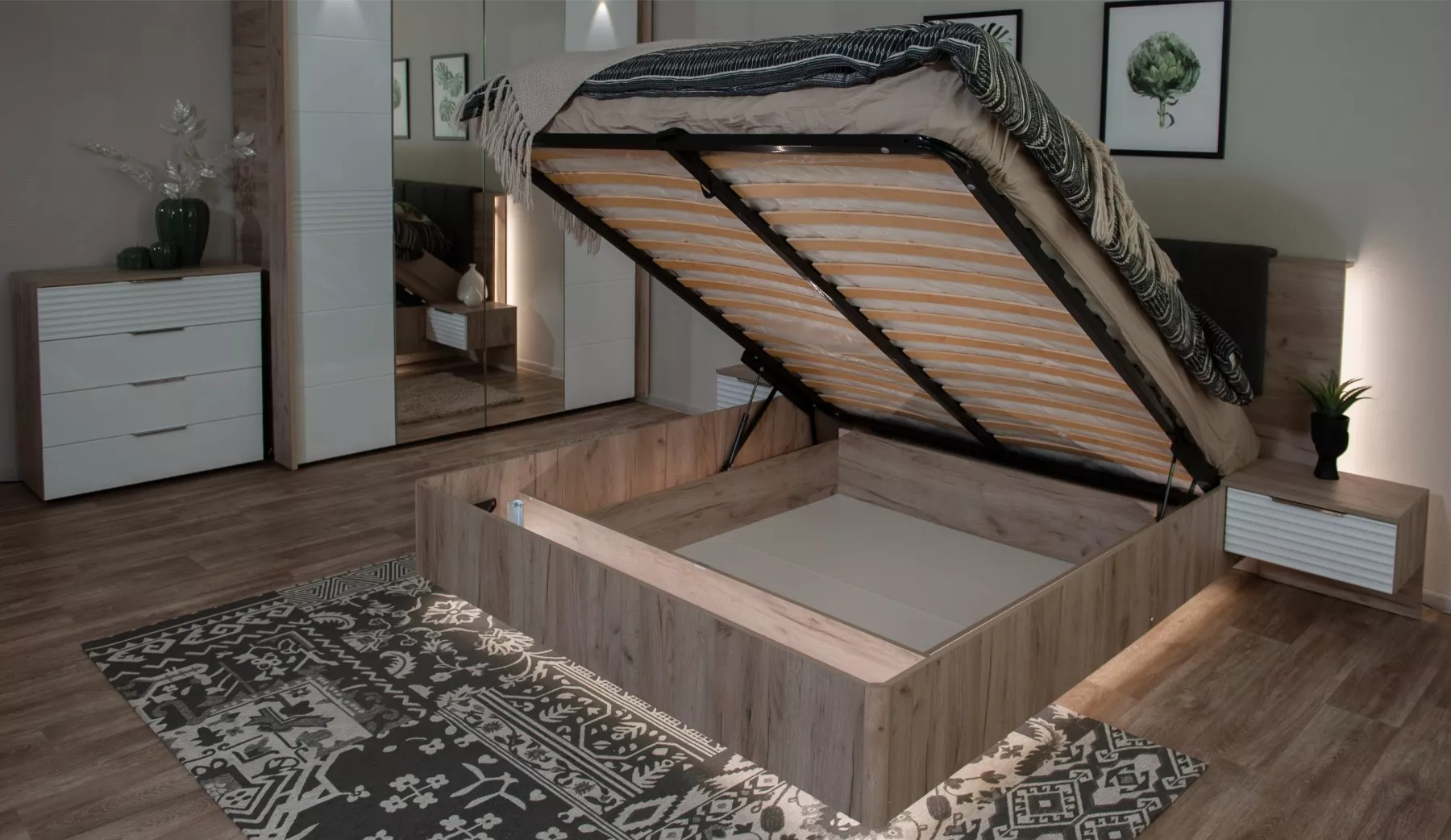 Двуспальная кровать с подъемным механизмом Джулия 160 см