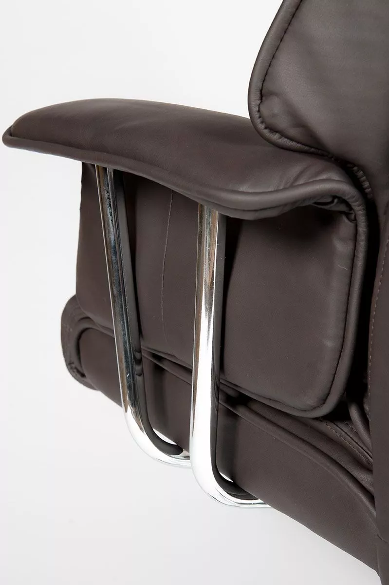 Кресло руководителя Президент темно-коричневая кожа H-1133-322 leather NORDEN