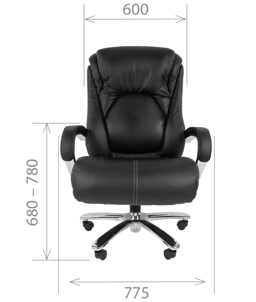 Кресло руководителя усиленное (до 250 кг) CHAIRMAN 402 черное