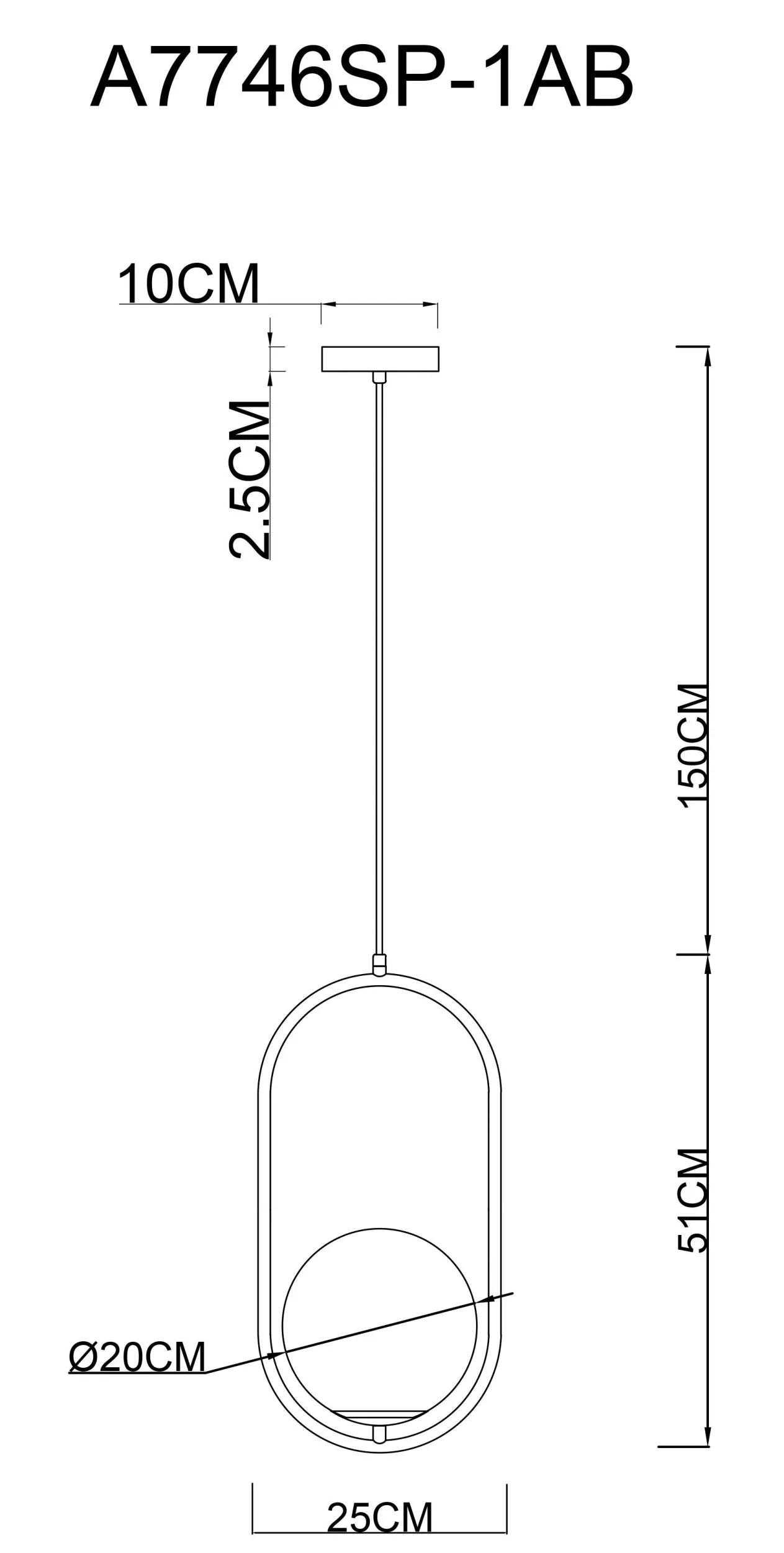Подвесной светильник Arte Lamp MATISSE A7746SP-1AB