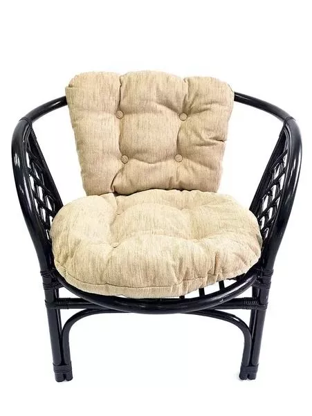 Кресло из ротанга Багама венге (подушки шенилл обычные светлые)