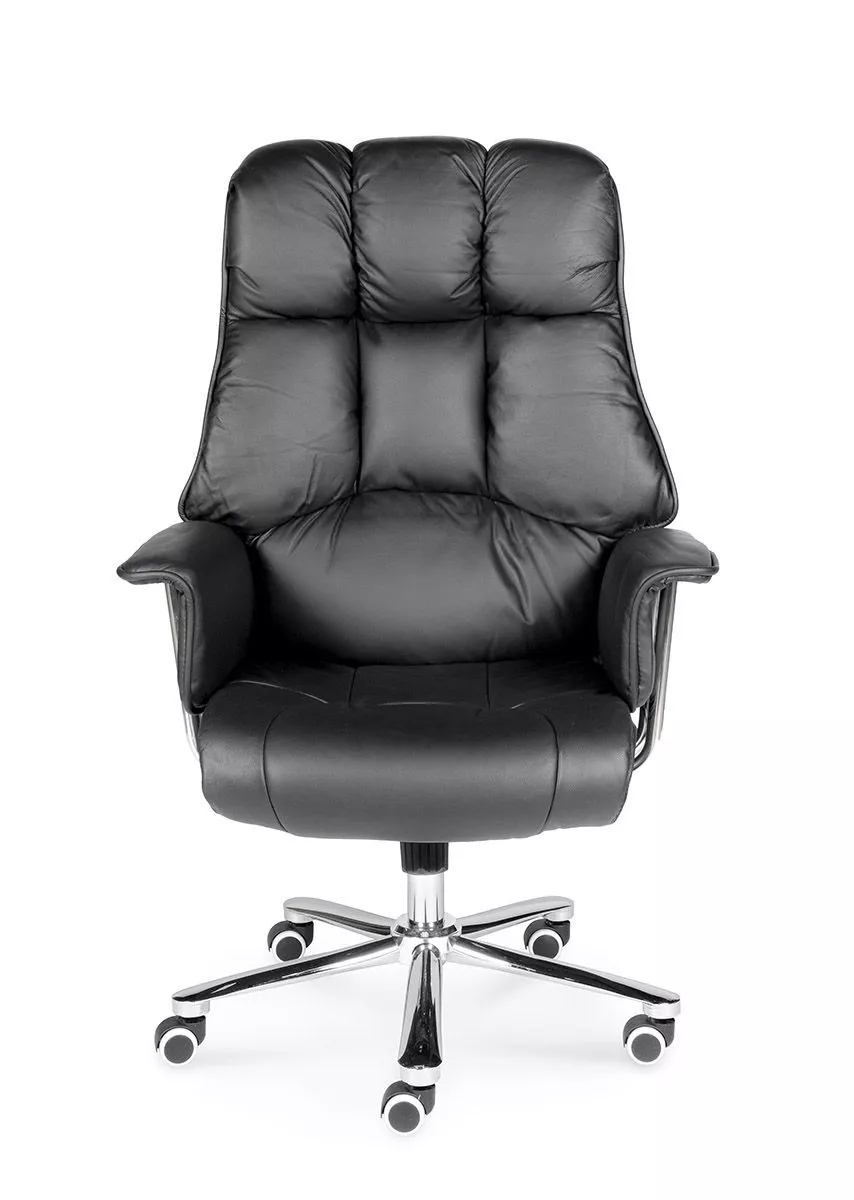 Кресло руководителя Президент черная кожа H-1133-35 leather NORDEN