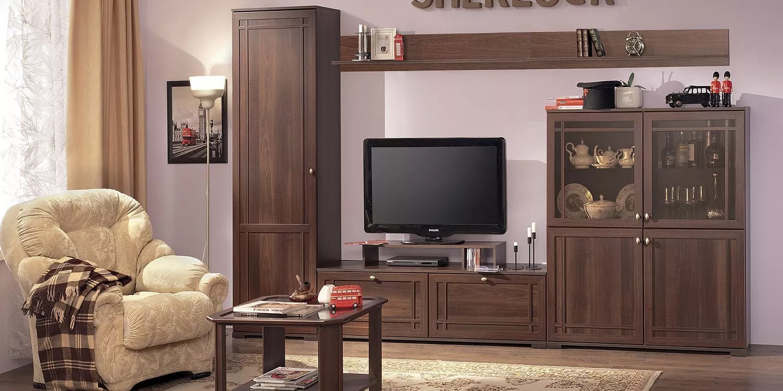 Модульная мебель для гостиной Sherlock Орех шоколадный