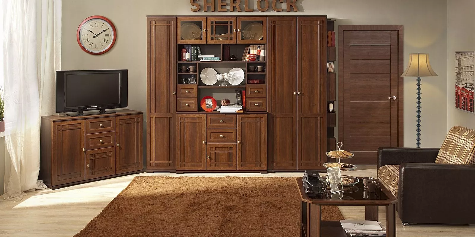 Модульная мебель для гостиной Sherlock Орех шоколадный