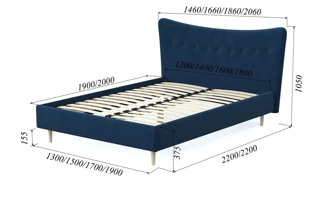 Кровать Финна сосна 160х200
