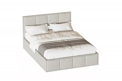 Кровать Октавия 1400 с ПМ и бельевым ящиком лана бежевый
