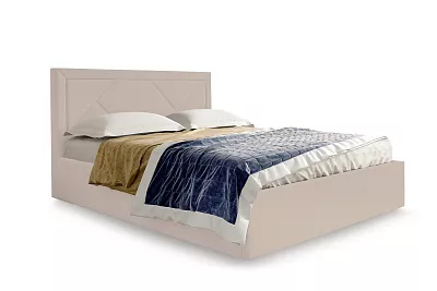 Кровать Сиеста 1600 с ПМ и бельевым ящиком альба бежевый