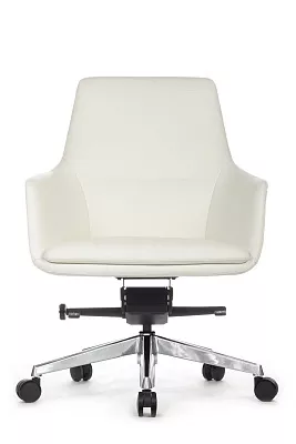 Офисное кресло из натуральной кожи RIVA DESIGN Soul-M (B1908) белый