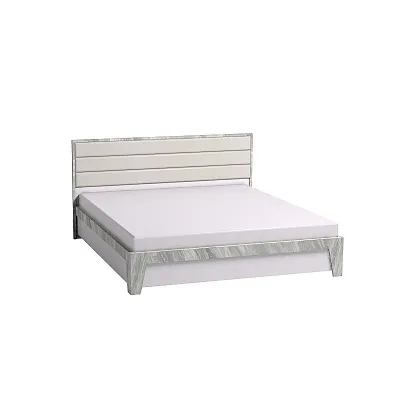 Кровать 1800 Люкс Айрис 306 (основание металл) Белый / Статуарио