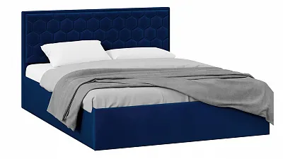 Кровать 160х200 с подъемным механизмом и заглушиной Порто велюр Confetti Blue