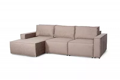 Угловой диван Тулон-5 светло-коричневый велюр