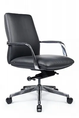 Кресло руководителя RIVA DESIGN Pablo-M B2216-1 без подголовника натуральная кожа Черный