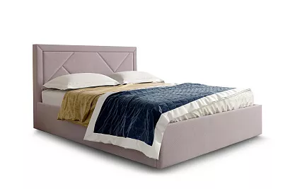 Кровать Сиеста 1800 с ПМ и бельевым ящиком альба розовый