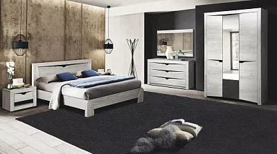 Мебель для спальни Лючия Олмеко бетон пайн белый венге