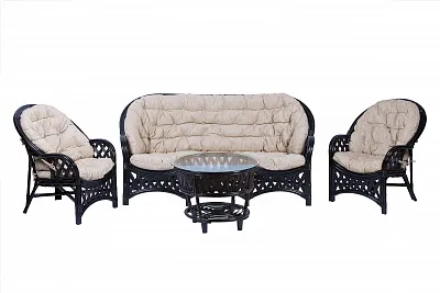 Комплект мебели из ротанга Черчилль (Рузвельт) с 3-х местным диваном венге