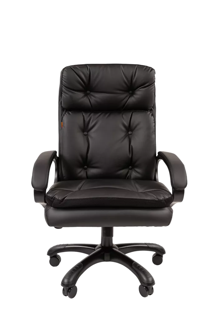 Кресло руководителя CHAIRMAN 442 усиленное до 150 кг черная экокожа